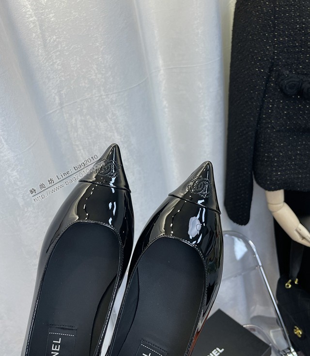 Chanel香奈兒2022春款系列女士單鞋平底鞋尖頭單皮鞋 dx3039